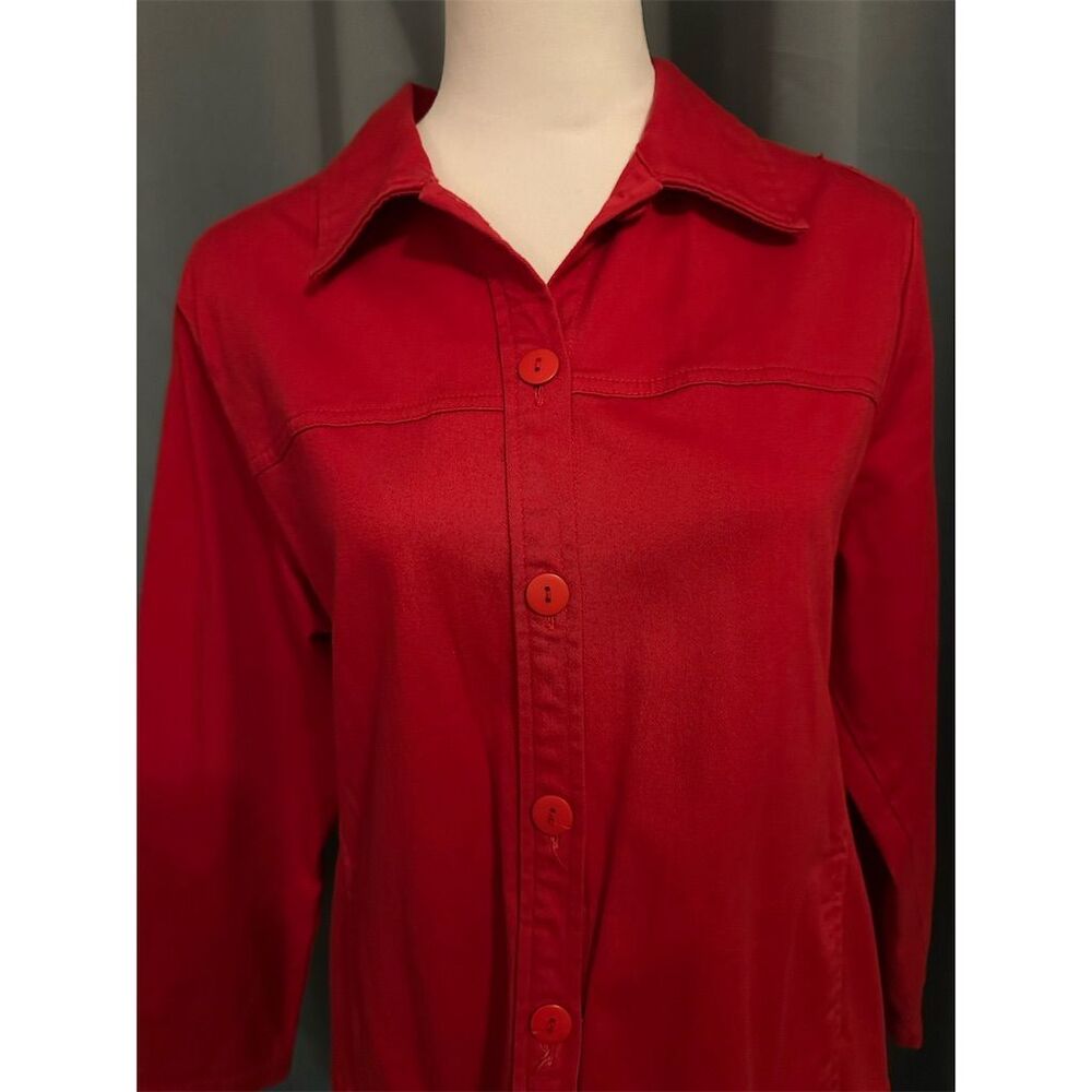 Pendleton Women's Red Button-Up Jacket Size L Lon… - image 2